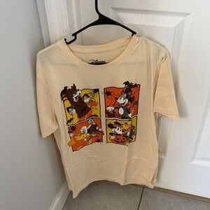 Disney women’s Tan Cartoon Character T-Shirt